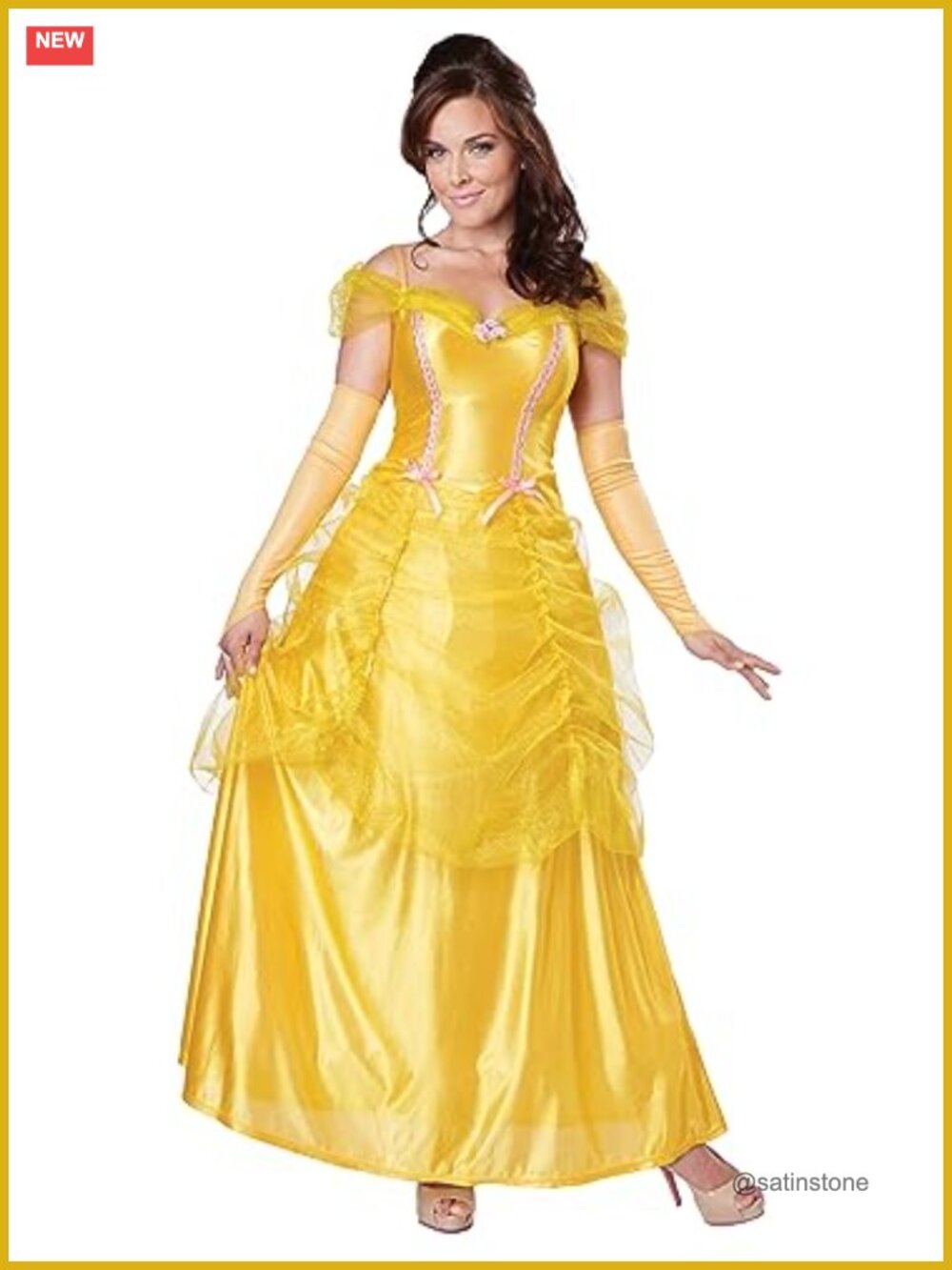 Long Dress Gown Costume with Glovelettes Knit Fairytale Princess